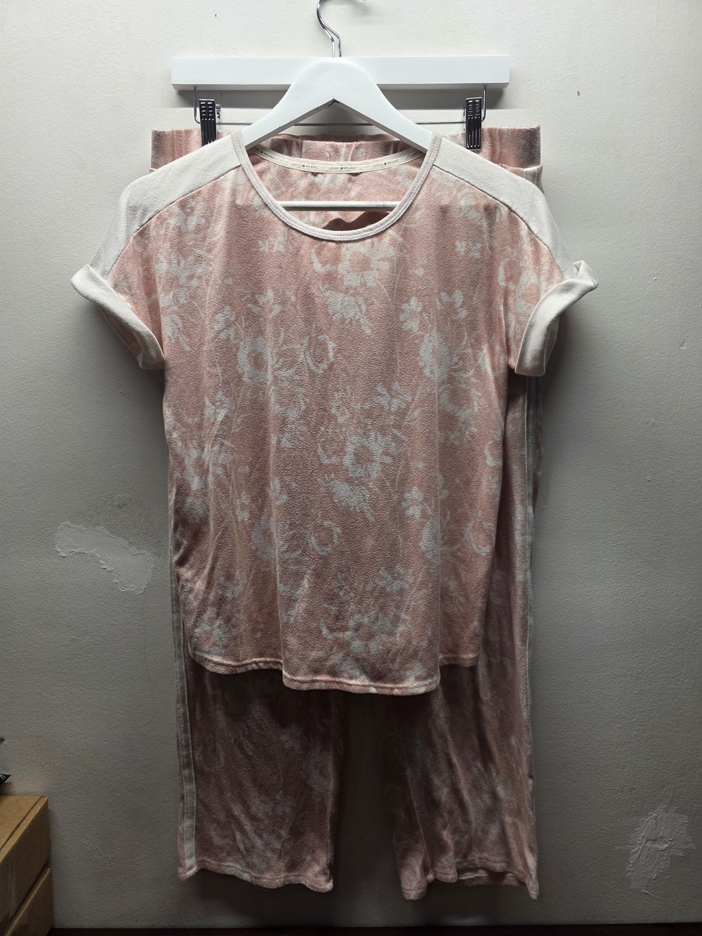 Lucky Brand Pink Floral Knit Top